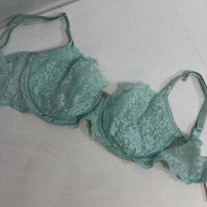 Dream Angels Push Up Without Padding Lace Teal Floral Bra
